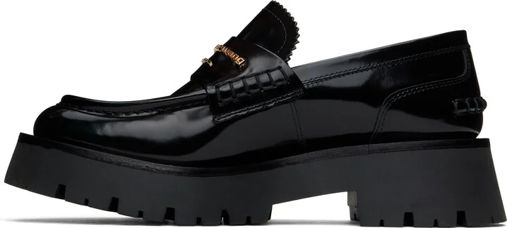 Alexander Wang Black Carter Mid-Heel Lug Loafers - Image 3