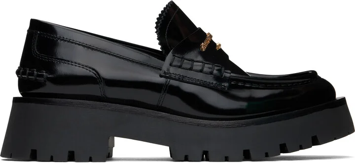 Alexander Wang Black Carter Mid-Heel Lug Loafers