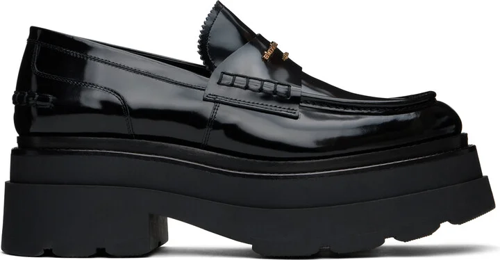 Alexander Wang Black Carter Platform Loafers