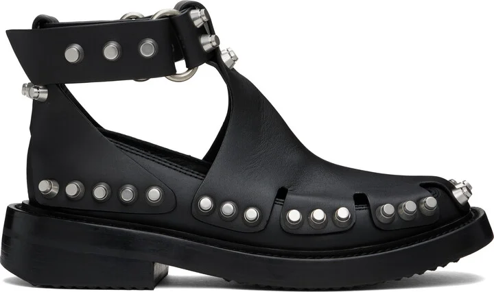Alexander Wang Black Dixon Buckle Boots