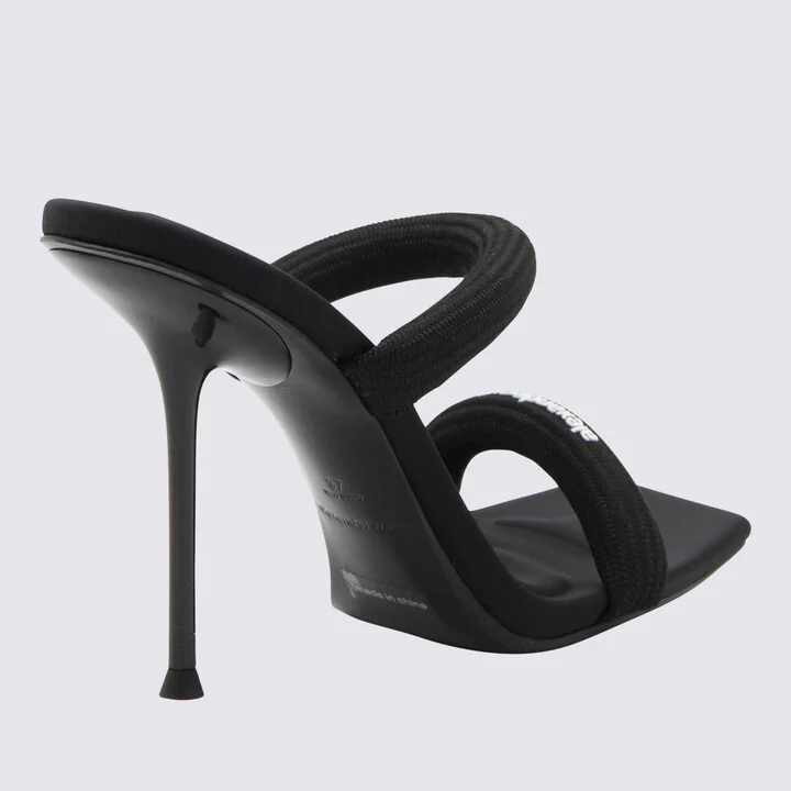 Alexander Wang Black Leather Julie Sandals - Image 2