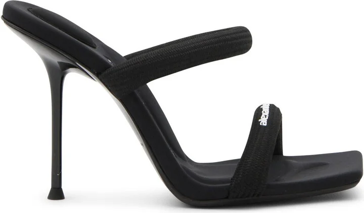 Alexander Wang Black Leather Julie Sandals - Image 2