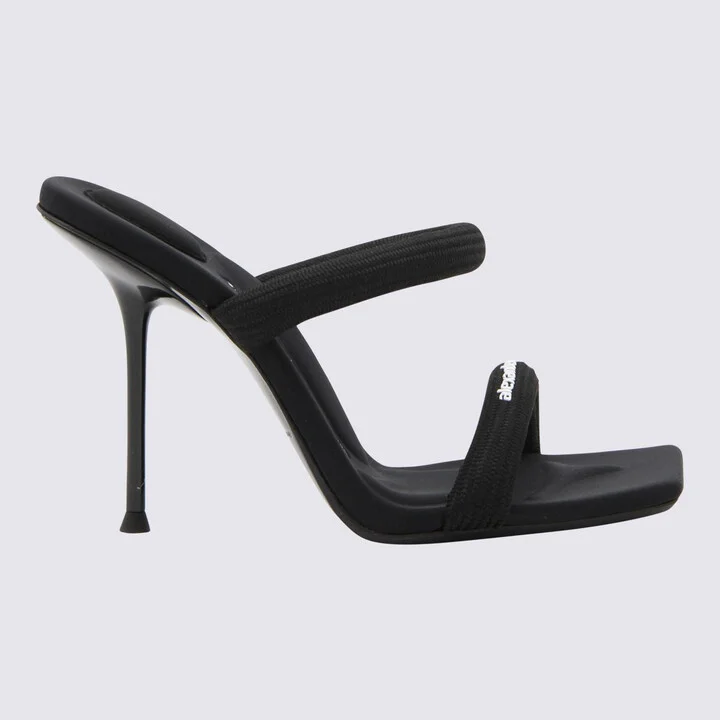 Alexander Wang Black Leather Julie Sandals - Image 4