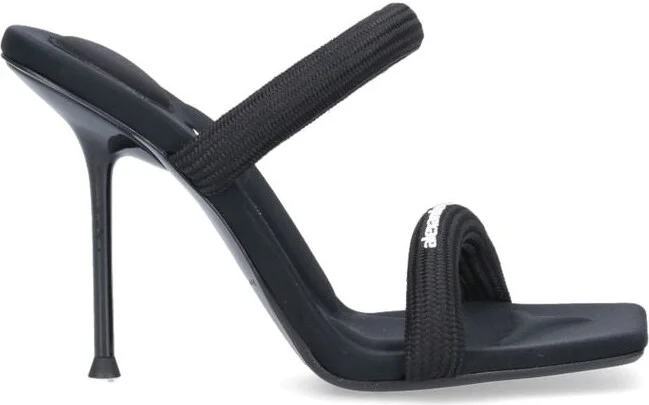 Alexander Wang Black Leather Julie Sandals - Image 5