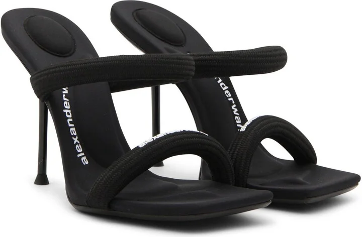 Alexander Wang Black Leather Julie Sandals - Image 7