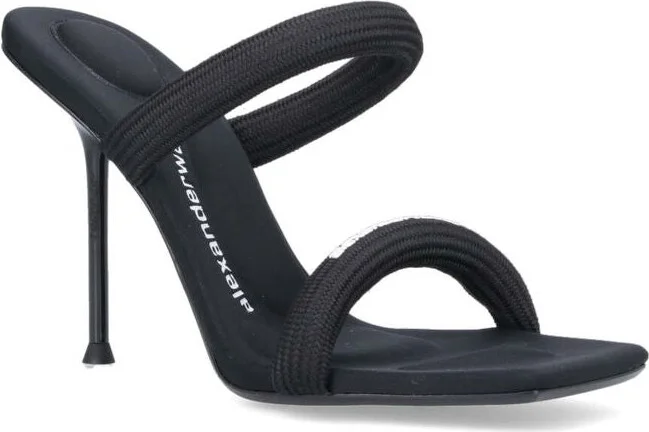Alexander Wang Black Leather Julie Sandals - Image 8