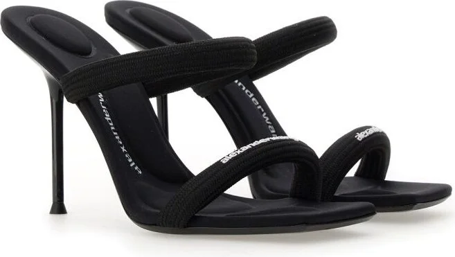 Alexander Wang Black Leather Julie Sandals