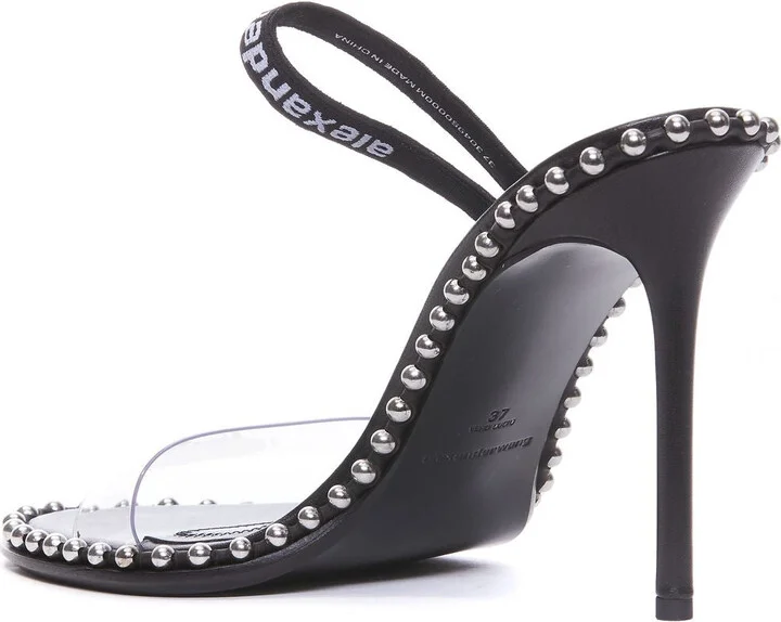Alexander Wang Black Leather Sandals - Image 3