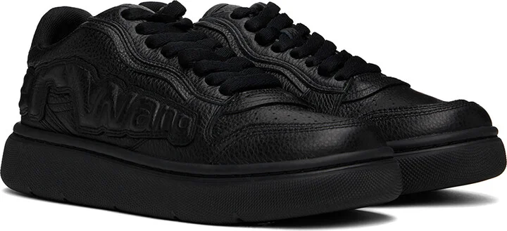 Alexander Wang Black Puff Pebble Leather Sneakers - Image 4