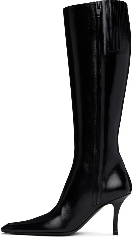 Alexander Wang Black Vivica 85mm Knee-High Tall Boots - Image 3