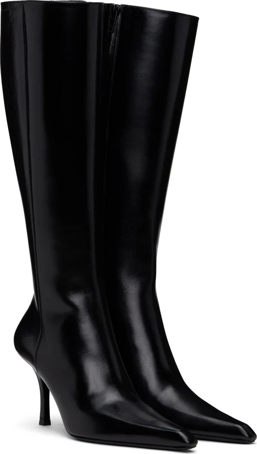 Alexander Wang Black Vivica 85mm Knee-High Tall Boots - Image 4