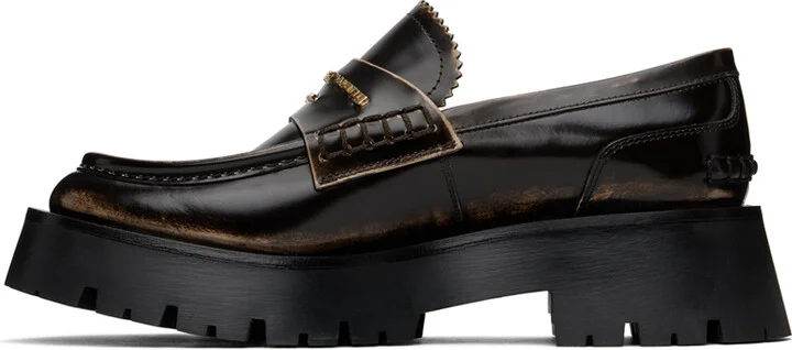 Alexander Wang Brown Carter Mid-Heel Lug Loafers - Image 3
