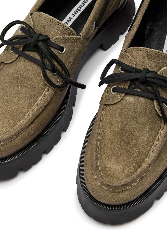Alexander Wang Carson 50 Waxed Suede Boat Shoes - Image 3