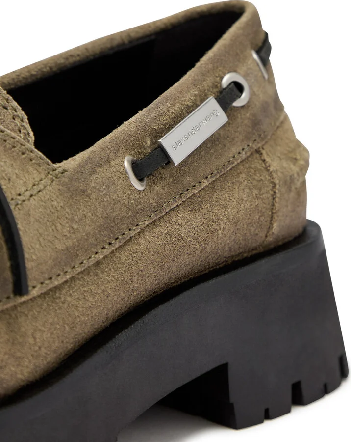 Alexander Wang Carson 50 Waxed Suede Boat Shoes - Image 4