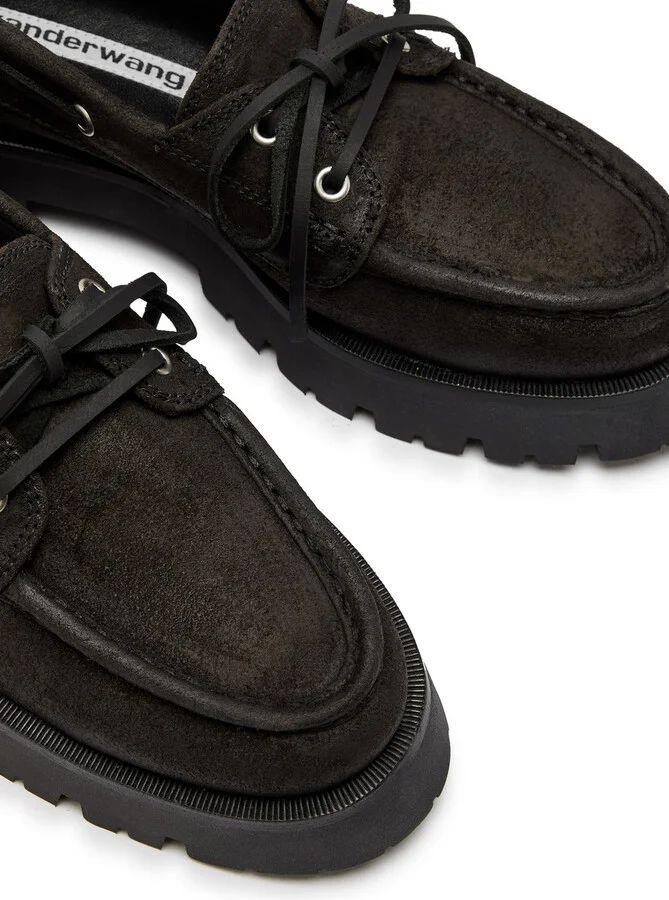 Alexander Wang Carson 50 Waxed Suede Boat Shoes - Image 6