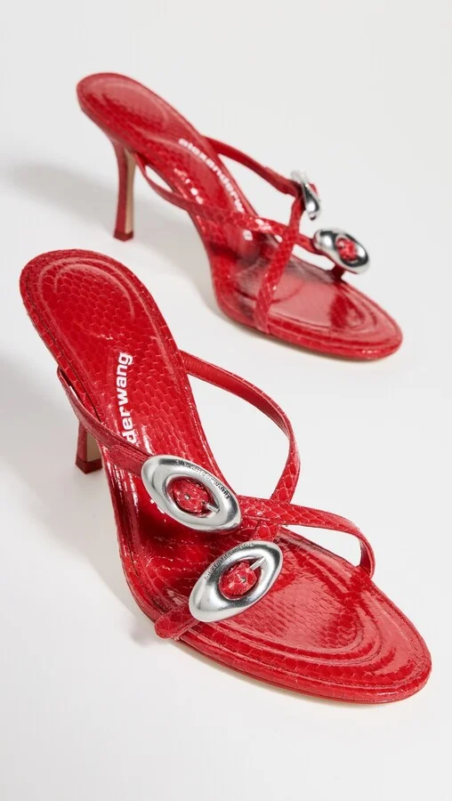 Alexander Wang Dome 85 Strappy Slide Sandals - Image 3