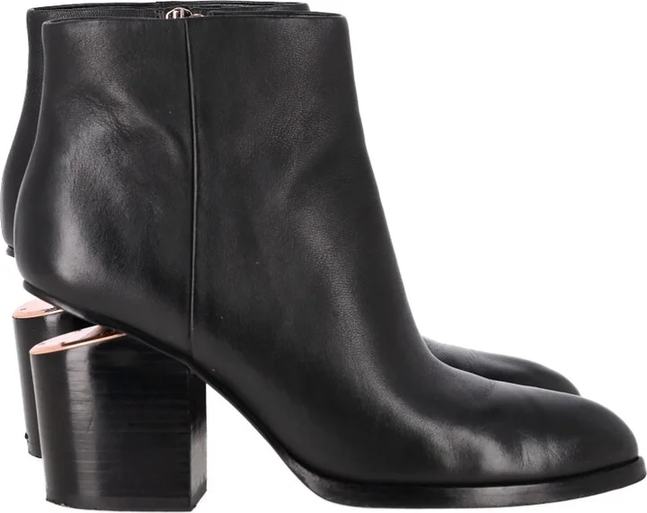 Alexander Wang Gabi Ankle Boots in Black Leather