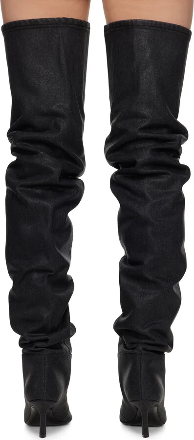 Alexander Wang Gray Viola Denim Boots - Image 2
