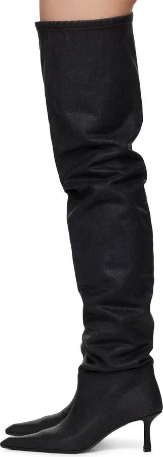 Alexander Wang Gray Viola Denim Boots - Image 3