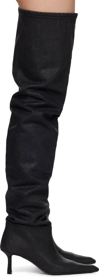 Alexander Wang Gray Viola Denim Boots