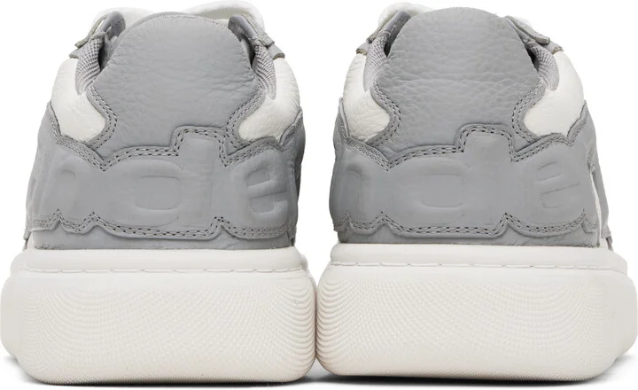 Alexander Wang Gray & White Puff Pebble Leather Sneakers - Image 2