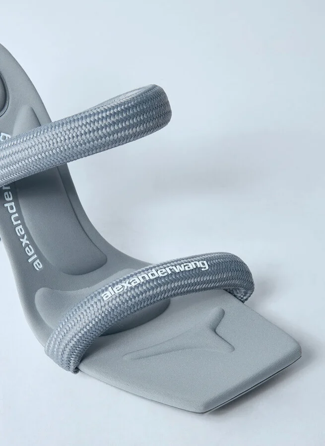 Alexander Wang Julie Tubular Heeled Sandals - Woman Sandals Grey Eu - 36 - Image 3