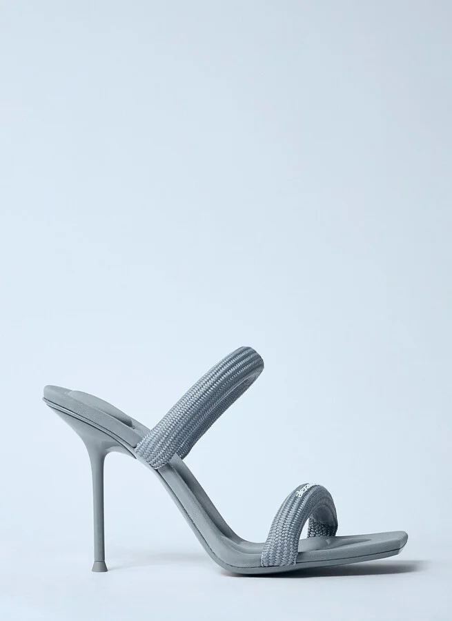 Alexander Wang Julie Tubular Heeled Sandals - Woman Sandals Grey Eu - 36