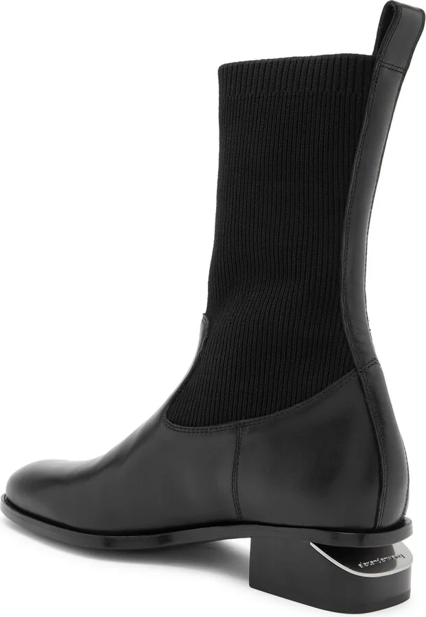 Alexander Wang Kane 40 Leather Sock Boots - Image 2