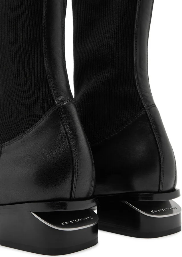 Alexander Wang Kane 40 Leather Sock Boots - Image 4