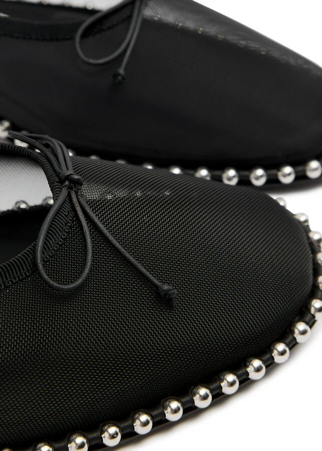Alexander Wang Lina Studded Mesh Ballet Flats - Image 5