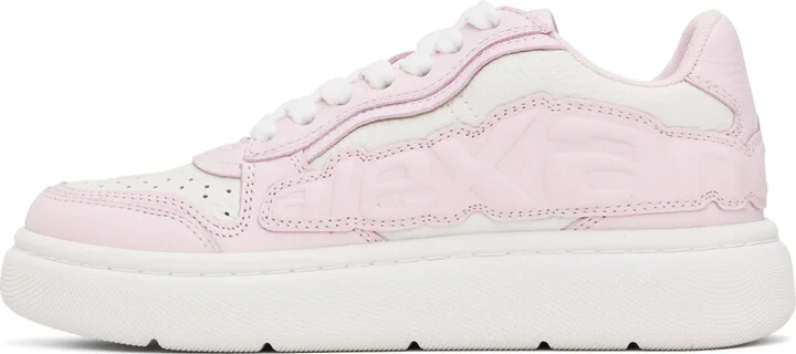 Alexander Wang Pink & Off-White Puff Pebble Leather Sneakers - Image 3