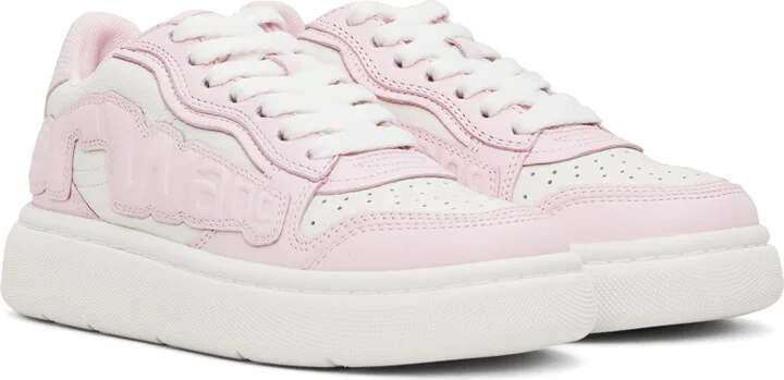 Alexander Wang Pink & Off-White Puff Pebble Leather Sneakers - Image 4