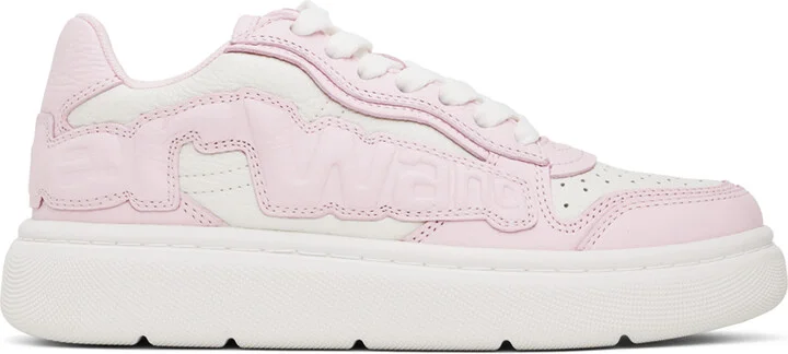 Alexander Wang Pink & Off-White Puff Pebble Leather Sneakers