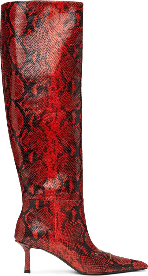 Alexander Wang Red Viola Slouch Boots
