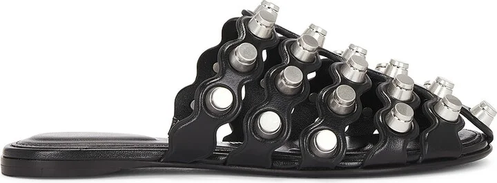 Alexander Wang Rexa Cage Slide in Black