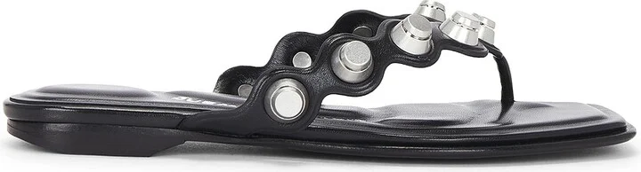 Alexander Wang Rexa Thong Sandal in Black