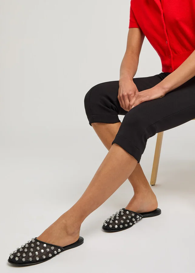 Alexander Wang Rhodes Stud-embellished Mesh Ballet Flats - Image 5