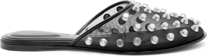 Alexander Wang Rhodes Stud-embellished Mesh Ballet Flats