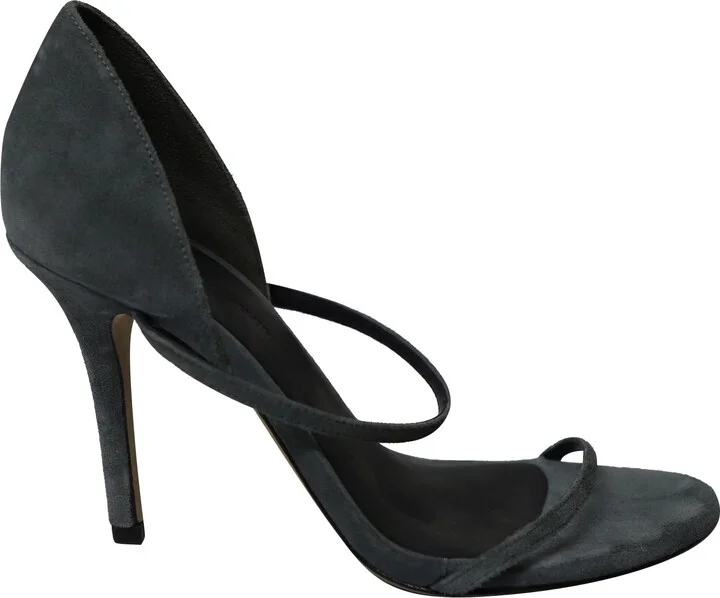 Alexander Wang Stasya Strap Sandals in Dusty Blue Suede