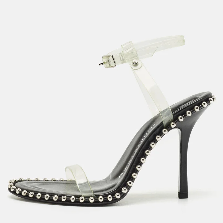 Alexander Wang Transparent PVC Nova Ankle Strap Sandals Size 37