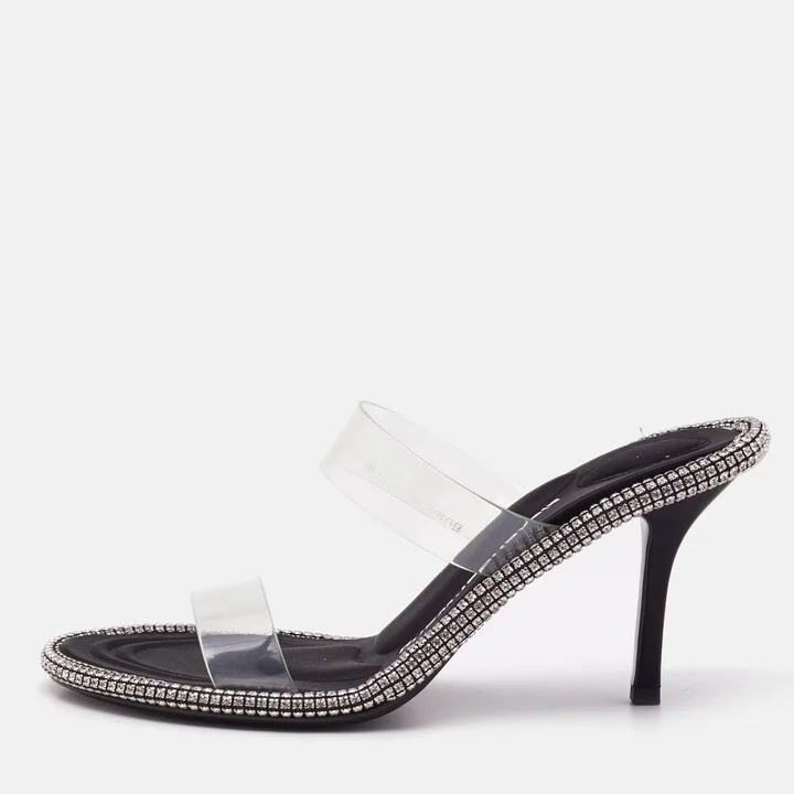 Alexander Wang Transparent PVC Nova Slide Sandals Size 36