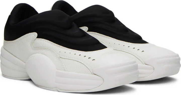 Alexander Wang White & Black AW Hoop Slip-On Sneakers - Image 4