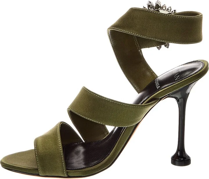 Alexandre Birman Antonia Crystals 100 Satin Sandal - Image 2