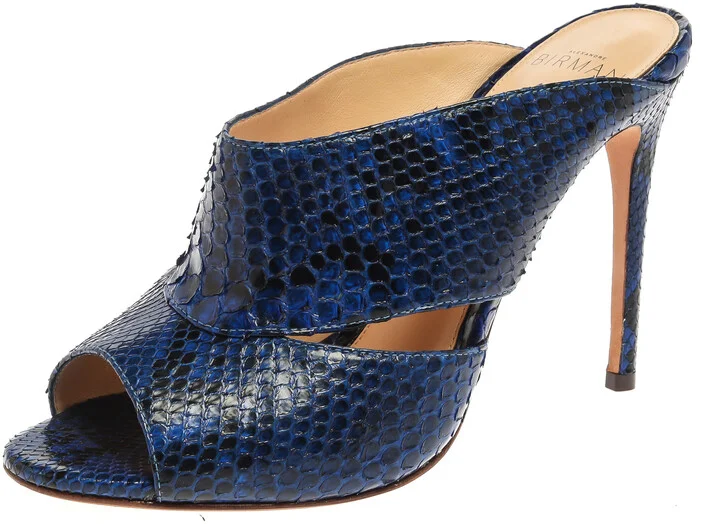 Alexandre Birman Blue Latoya Mules Size 36