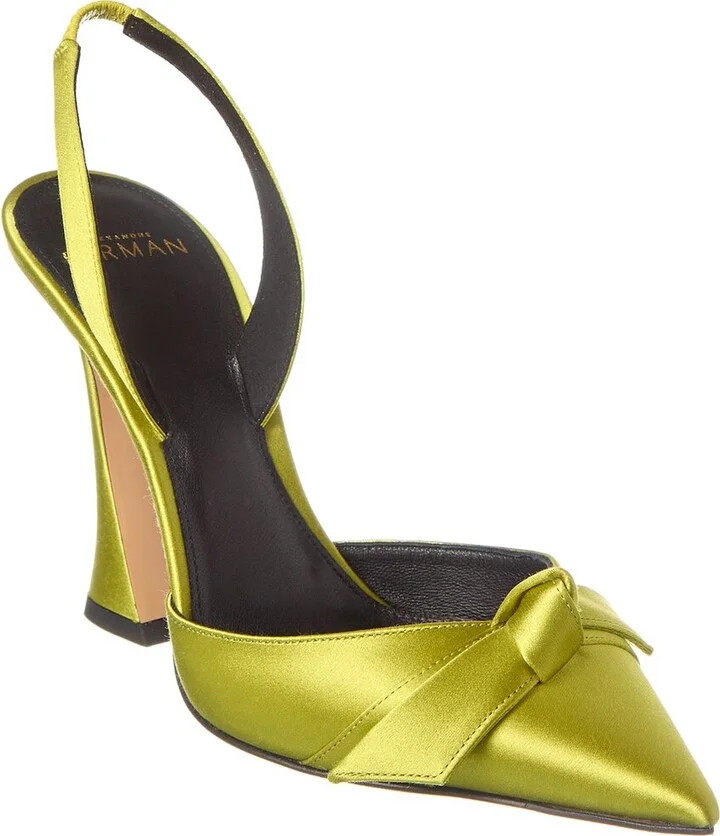 Alexandre Birman Clarita Bell 100 Slingback Satin Pump