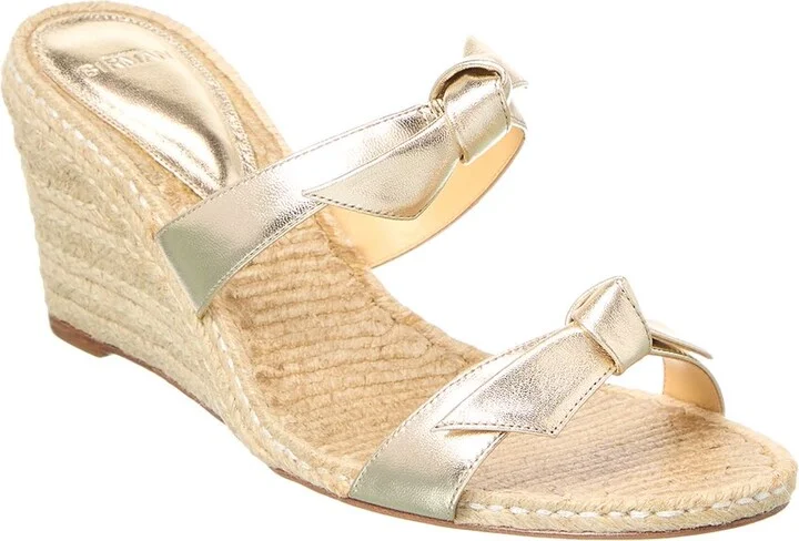 Alexandre Birman Clarita Braided Leather Wedge Sandal