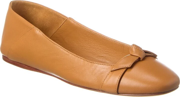Alexandre Birman Clarita Collapsible Leather Flat