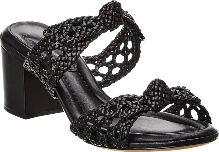 Alexandre Birman Clarita Intreccio 60 Doppia Solet Leather Sandal