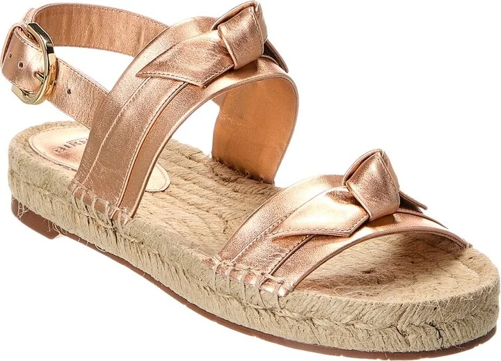 Alexandre Birman Clarita Leather Espadrille Sandal