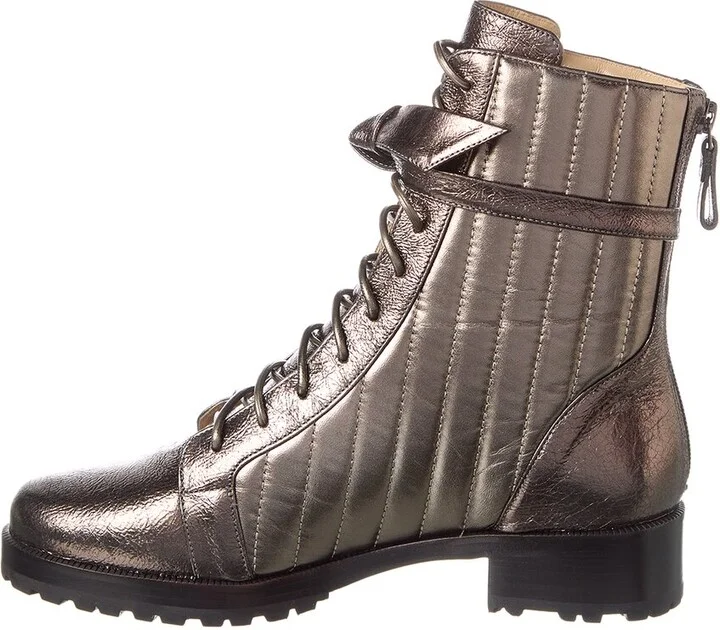 Alexandre Birman Clarita Quilted Leather Combat Boot - Image 2